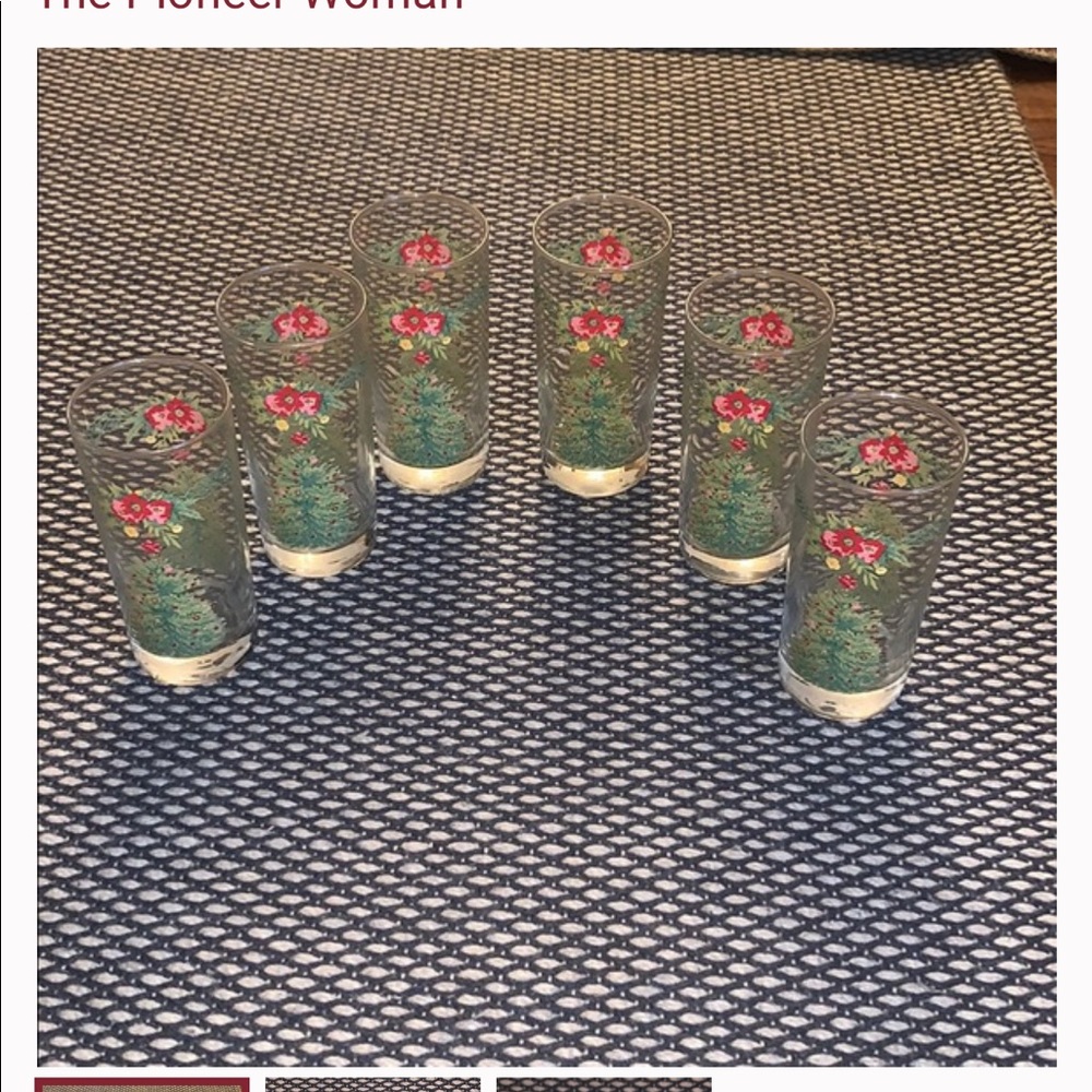 Set of 6 holiday cheer glasses